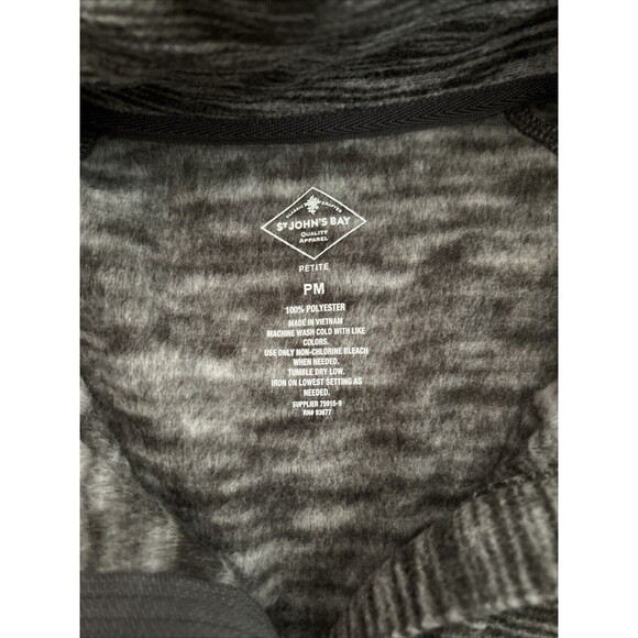 St. John's Bay Classic Quarter Zip, Women's Size Petite M, Gray NWT NEW MSRP $32 - Picture 5 of 9